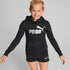 Felpa con cappuccio e zip nera da bambina Puma Essentials+ Logo, Abbigliamento Sport, SKU a751000019, Immagine 0